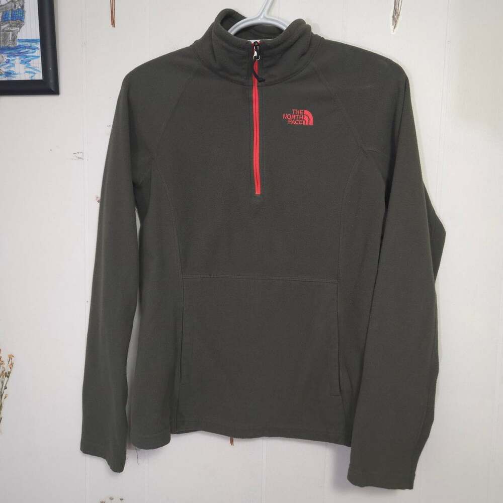 The North Face Glacier 1/4 Zip Fleece Olive Green